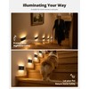 wowatt 6 Packs Rechargeable Motion Sensor Stair Light Black (Magnetic