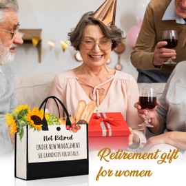 Afterprints Retirement Gift for Woman, Funny Retirement Canvas Tote Bag, Retirement Gifts for Women 2025, Retirement Gifts for Coworker, Grandma, Mom, Friend, Teacher, Nurse, Doctor