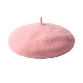 YiyiLai Warm Hat, Wool, Simple, Beret, For Kids, Girls, Felt Hat, Kids, Hat, Baby, Solid Color, Pink