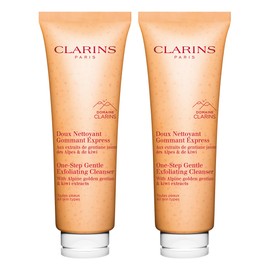 Clarins Clarins NEW One-Step Gentle Exfoliating Cleanser | 3-In-1 Cleanser, Makeup Remover and Exfoliator | Boosts Radiance | Plant-Based Exfoliating Beads | All Skin Types | 4.3 Ounces (Pack of 2)