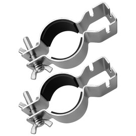 QAGGUM Adjustable Upright Clamp for 1.5 "Diameter or 2" Diameter Brackets, Pipe and Drape Clamps for Hanging Accessories, Drape Support Clamp for Weddings Banquets Events Decoration Party, 2Pcs