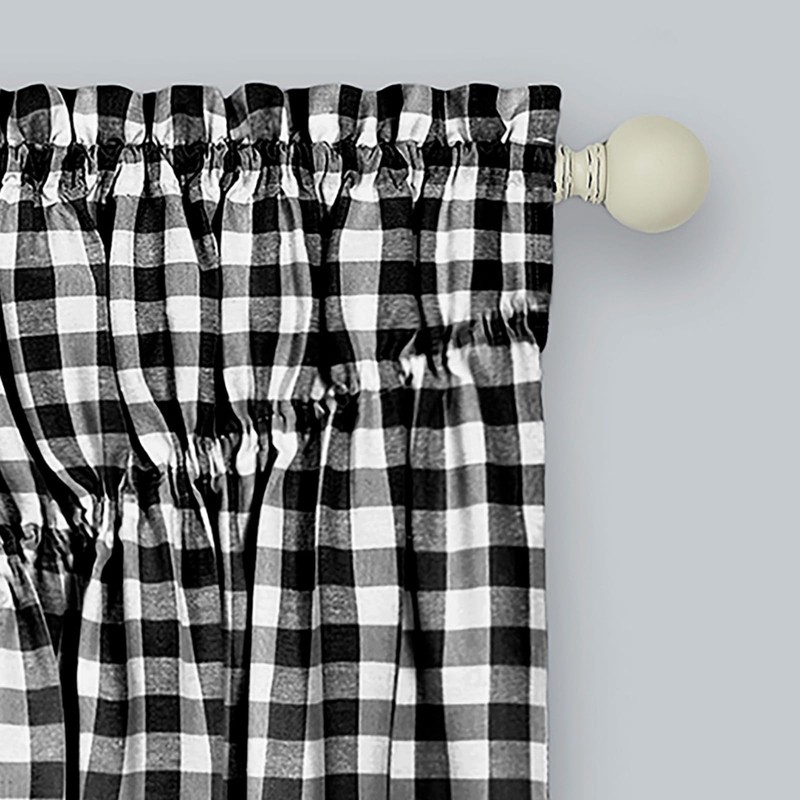 ACHIM Buffalo Check Gathered Swag Window Curtain Pair - 72