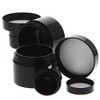Black Cream Jars for Care Double Wall Empty Cream Jars