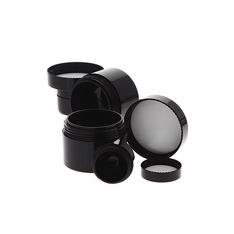Black Cream Jars for Care Double Wall Empty Cream Jars
