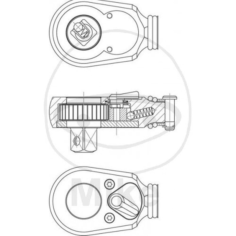 Hazet 8816P/7N Replacement Set for Ratchet Wheel 3/8", Multi-Colour
