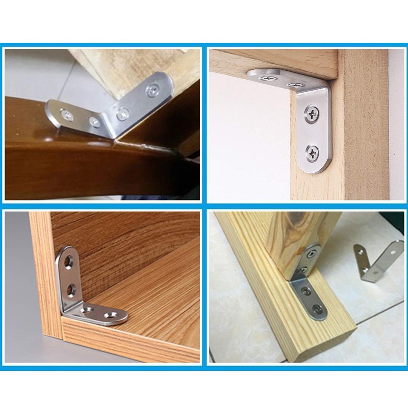 Derbway 10 pieces stainless steel corner code, angle brackets, stainless