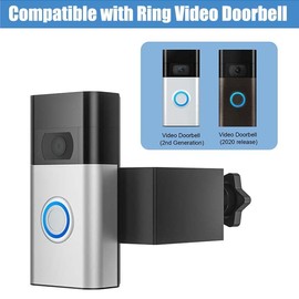 PAIKIUU Ring Doorbell Holder No Drilling Anti-Theft Ring Doorbell Holder Ring Doorbell Mounting Bracket Ring Doorbell Accessories for Ring Video Doorbell 1/2/3/3 Plus/4