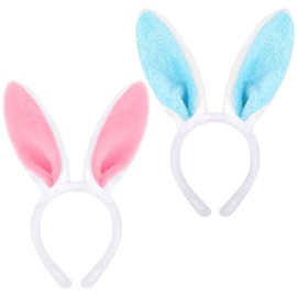iwiio 2 Pcs Easter Bunny Ears Headbands Rabbit Ear Hairbands Bunny Costume Accessories for Easter Party Masquerade Animal Theme Party