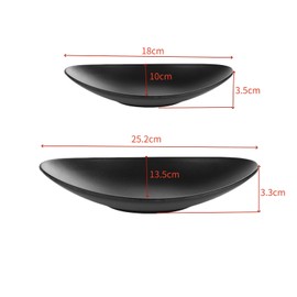 POFUIERKN 2 Pcs Black Jewelry Dish Trinket Tray oval Perfume Vanity Tray Accessory Organizer Bowl