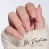 modelones Kit de uñas postizas semitransparentes ovaladas con pegamento, adhesivos,
