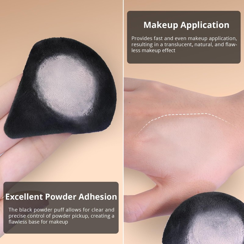 BEAKEY 12pcs Powder Puff Face Powder Triangle Makeup Puff Loose
