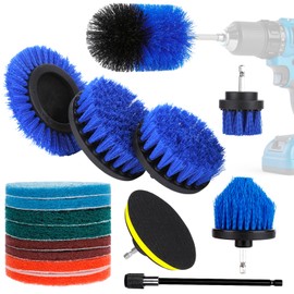 Wothfav Bohrbürste, 16-teilig, Reinigungsbürste Wothfav Autowaschbürste, 16PCS Auto Reinigungsset Autopflege Set für Außen- und Innenraum, Auto Pinsel Auto Reinigungspinsel auch für Motorrad