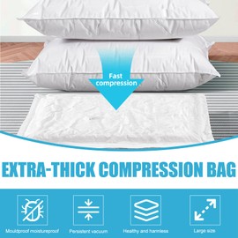 GBKDQQ Vacuum Bags for Mattresses, Vacuum Bags for Duvets, Vacuum Mattress Bag for Moving 240 x 130 cm, Vacuum Sealed Bags for Mattress Storage, Reusable, No Vacuum Pump