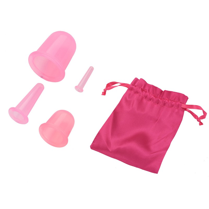 4pcs/set Silicone Vacuum Body Massage Helper Anti Cellulite Massager Cups