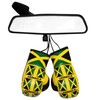 Pair of Jamaican Flag Hanging Mini Boxing Gloves for the
