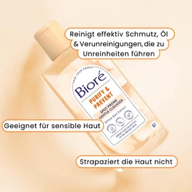 Biore Purify & Prevent Gentle Wash Gel 200 ml Suitable for Sensitive Acne Prone Skin Dermatologically Tested