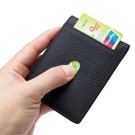 Unbranded Mens Bifold Genuine Leather Wallet RFID Credit Card ID License Holder Slim Black