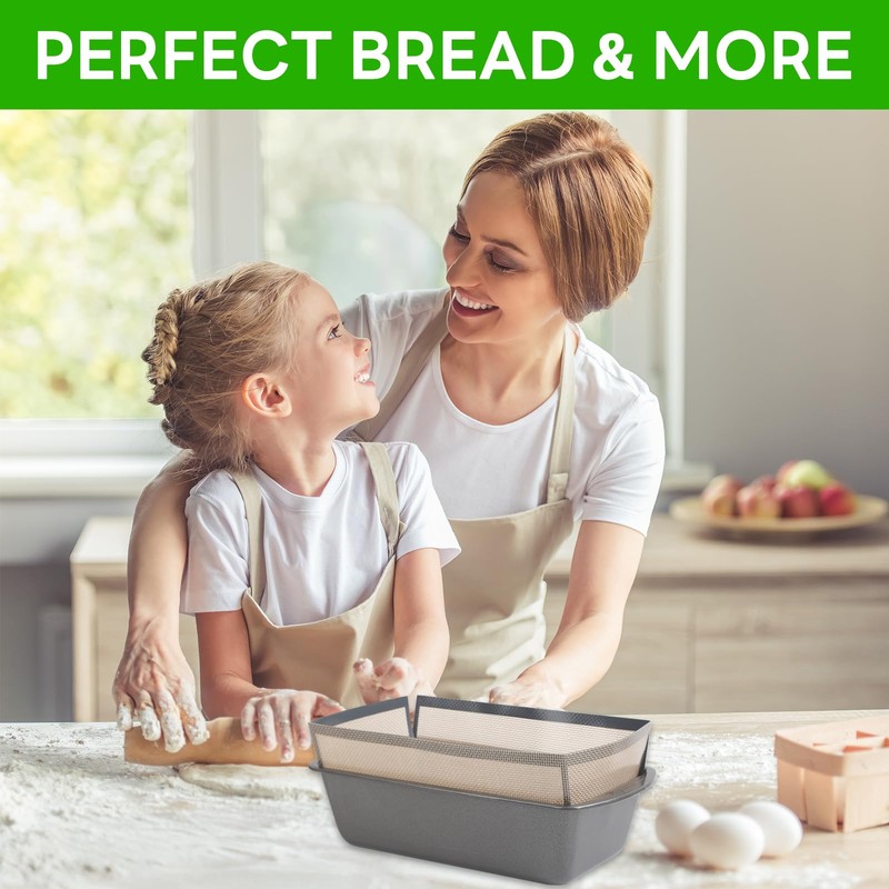 Silicone Bread Loaf Pan Liner(2-Pack) - Non-Stick and Reusable Bread