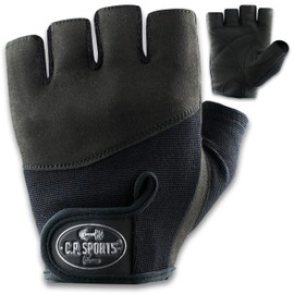 CP Sports Comfort F7-1‘Iron’ Gloves for Fitness / Training Sports with size chart, bodybuilding, weight sports., black
