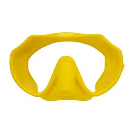 Genesis Sigma Mask. A Single Lens Framless Mask. Ideal for Scuba Diving and Snorkeling - Lemon Yellow Silicone