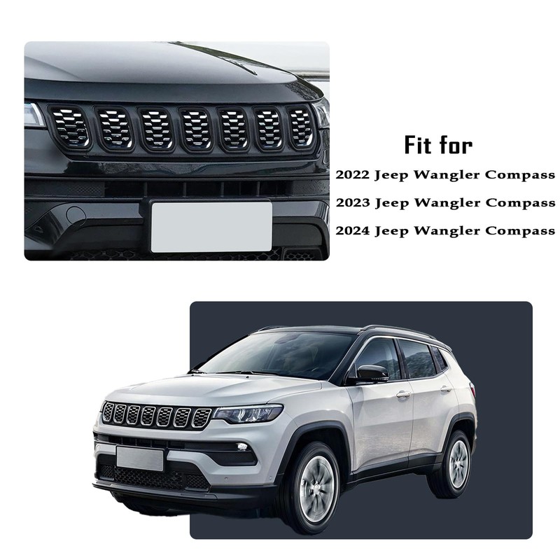 Carwiner - Cubierta para parrilla delantera para Jeep Compass 2022