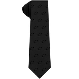 AMITER Woven Necktie with Football Pattern, Mens Skinny Neck Ties for Football Fan