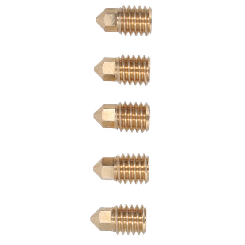 5Pcs 3D Printer Brass Nozzles Tight Connection Heat Resistant 500℃