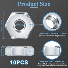 CHANZET 10pcs Chainsaw Bar Nuts for STIHL, Sprocket Cover Bar Nut for STHIL MS170 MS180 MS200 MS210 MS230 MS250 MS290 MS310 MS360 MS440 MS660 MS170C MS171 MS181 MS192T MS211 Replace Parts