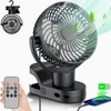Leeyalan 10000mAh Clip on Fan Rechargeable,2024 Updated,Hangable Fan with Lights