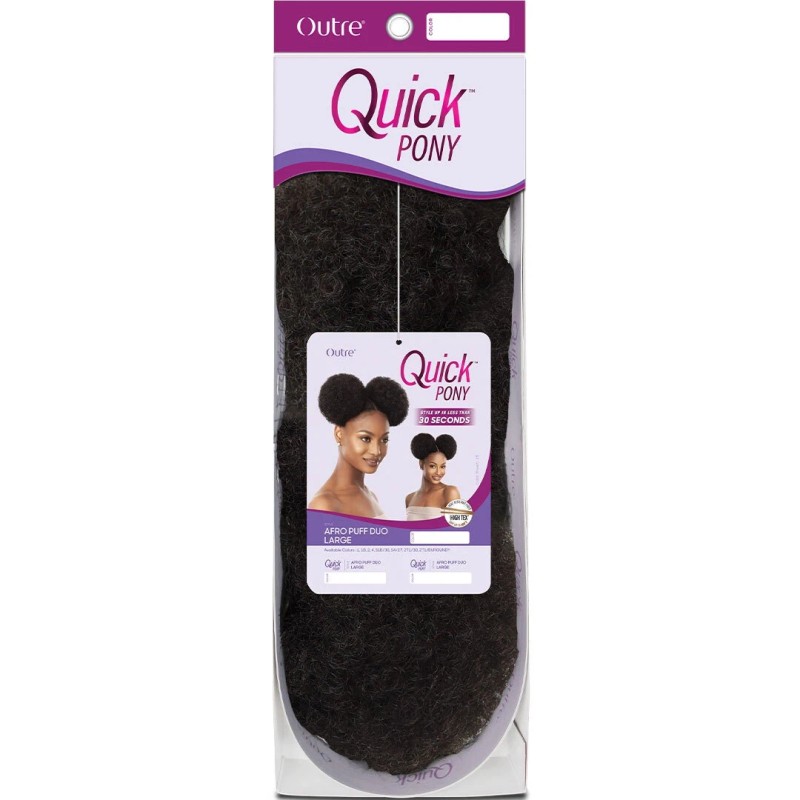 Outre Quick Pony Drawstring Ponytail - Afro Puff Duo Large