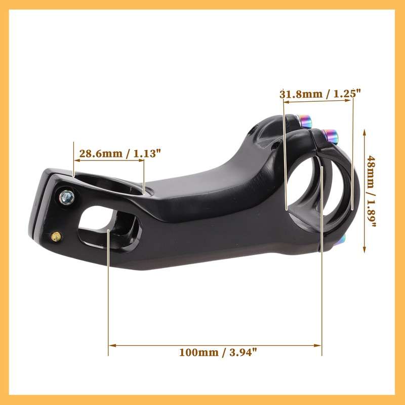 BULLSPANN Bicycle Stem 31.8 mm 100mm -20° Handle Stem Road