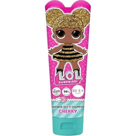 LOL Surprise 2-in-1 Shower Gel & Shampoo for Kids & Adults - Vegan, 98% Natural, Hydrating & Gentle Body Wash & Hair Cleanser with Aloe & Chamomile, Soft & Nourished Skin, Cherry Scent – 240ml