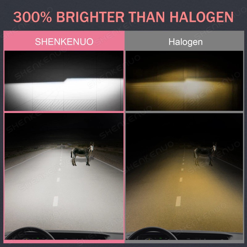 SHENKENUO 9007 HB5 LED Headlight Bulbs Conversion Kit High Low