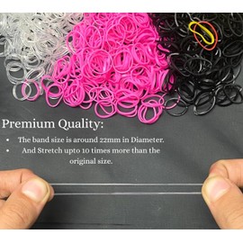 500 Pack Dark Blue Rubber Bands for Hair – 22mm Durable, No-Damage Elastic Hair Ties for Babies, Toddlers, Kids & Adults | Non-Slip, Multi-Use Hair Accessories for Braids, Ponytails & Crafts by Kàllos