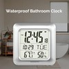 KADAMS Bathroom Clock 9.5" Kitchen Wall Clock with Large LCD