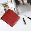 VISOUL Men's Leather Wallet with ID Window, RFID Protection, Genuine