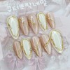 Gold Line Magnet Handmade Nail Tip Pedi Tip - Square
