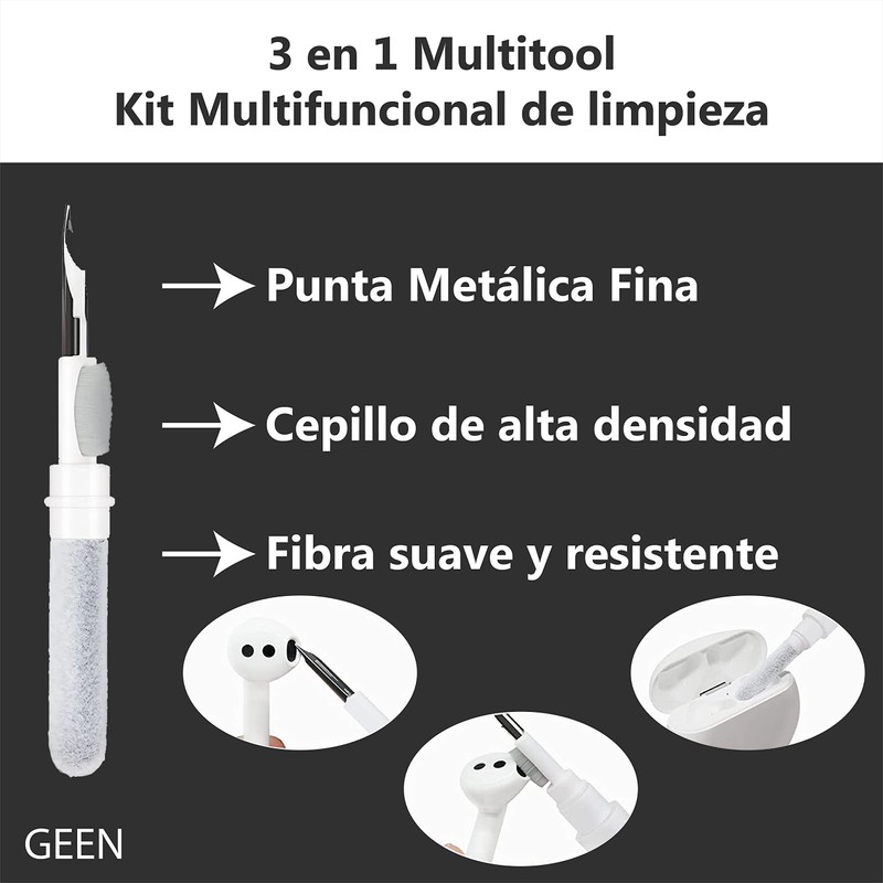 GEEN Kit de Limpieza Multifuncional - Limpieza de Teclados, Auriculares,
