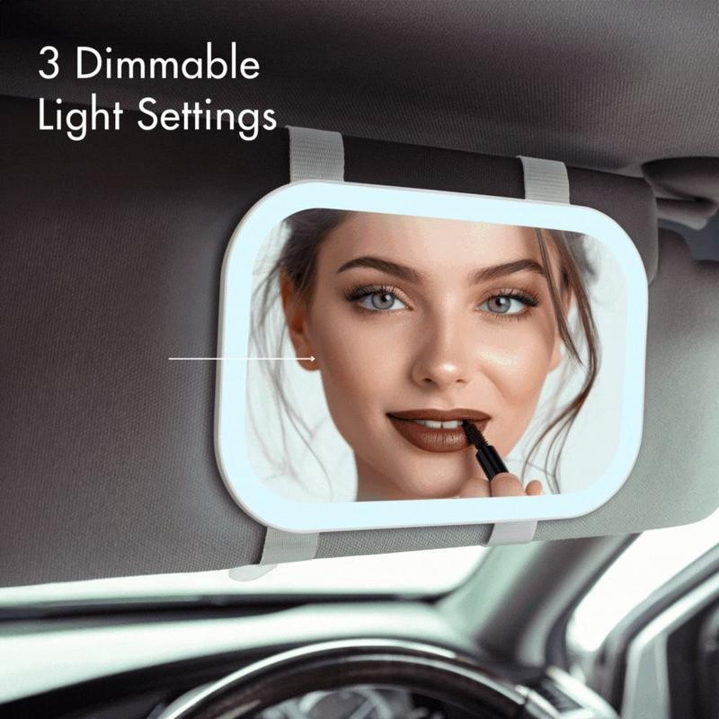 Fancii JUNI 2 LED Lighted Sun Visor Vanity Mirror with