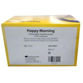 Hager HA-605401 Happy Morning Toothbrush with Paste, Shape, (Pack of 100)