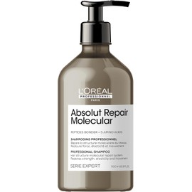 L’Oréal Professionnel Absolut Repair Molecular Sulphate Free Shampoo, For Extremely Damaged Hair, Molecular Peptides Bond Repair, Restore Strength & Elasticity