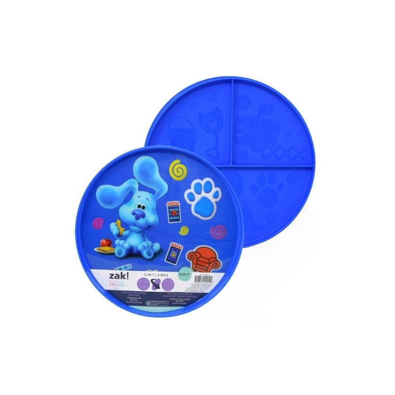 ZAK Blue's Clues & You! 2-in-1 Flip-It Plate