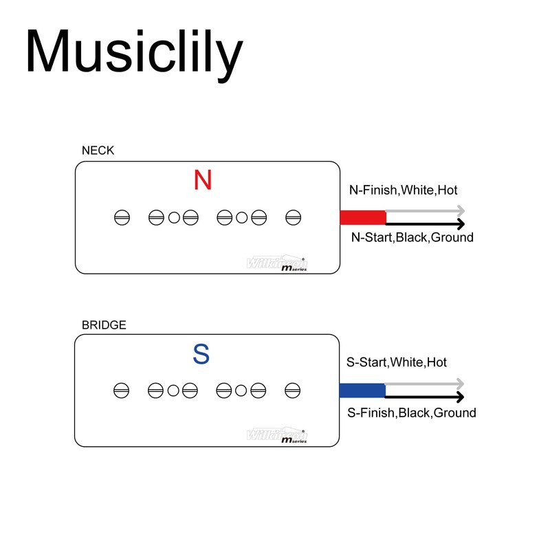 Wilkinson WO90 Ceramic P90 Soapbar Pickups Set for Les Paul