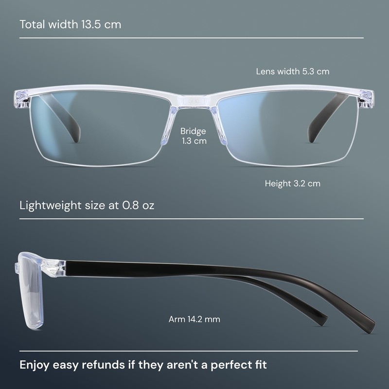 Gaoye Executive Style Reading Glasses Men - Durable Readers with