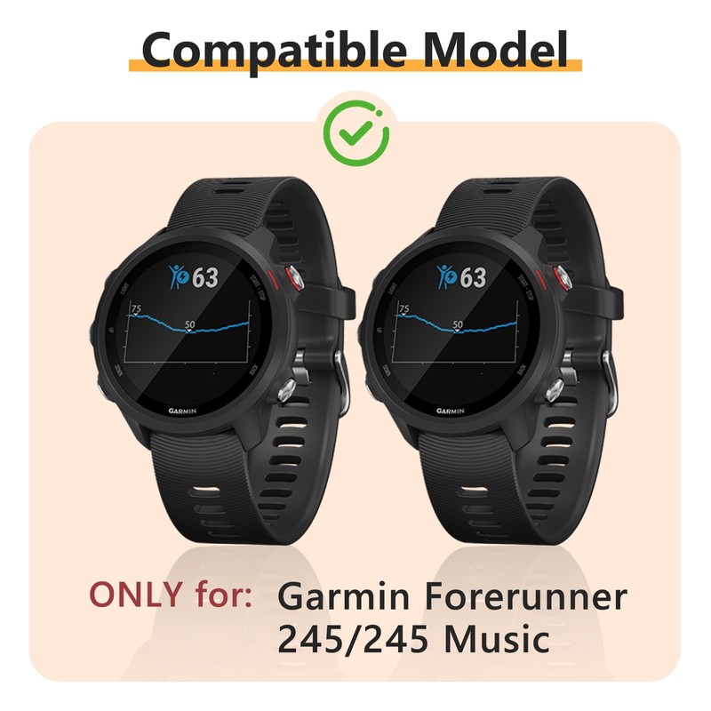 Kimiyaki 4 Pack Soft TPU Case for Garmin Forerunner 245/245