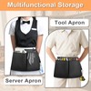 Playexen Server Apron with 5 Pockets, Server Waist Pouch with