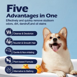 UNIPUP Pet Glove Wipes for Dogs, Dog Cleaning Gloves with Coconut Scented, Dual-Sided Pet Gloves Grooming for Cats with Wipes, Dog Cleaning Gloves Wipes for Daily Care and Travel, 6 Count