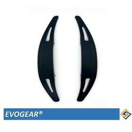 EVOGEAR External Benz Dedicated Paddle Shift Cover Aluminum (Type D) W213 E300L E350L E63S 2020 2021 Steering Paddle Shift Extension Accessory Custom Parts (Black)