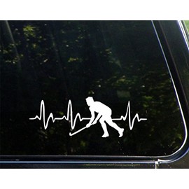 Sweet Tea Decals Hockey Player Lifeline - 8-3/4" x 3"- Vinyl Die Cut Decal/Bumper Sticker for Windows, Trucks, Cars, Laptops, Macbooks, Etc.
