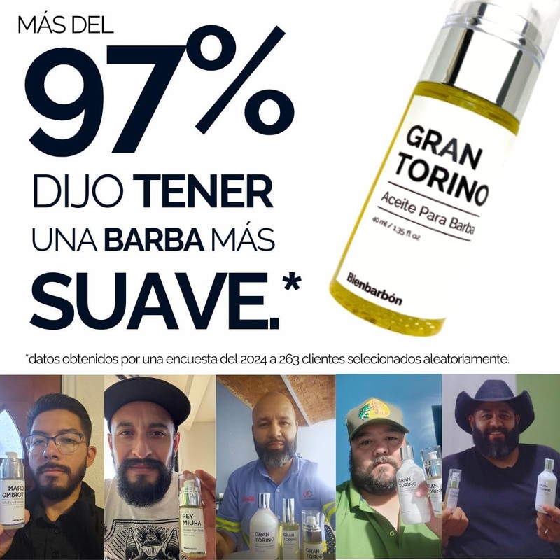 Gran Torino - Aceite Para Barba Crecimiento y Cuidado Natural